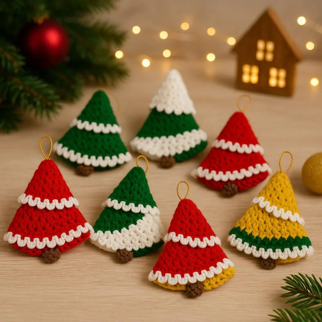 Christmas Tree Crochet Ornament Pattern – Easy Holiday Decor (PDF)
